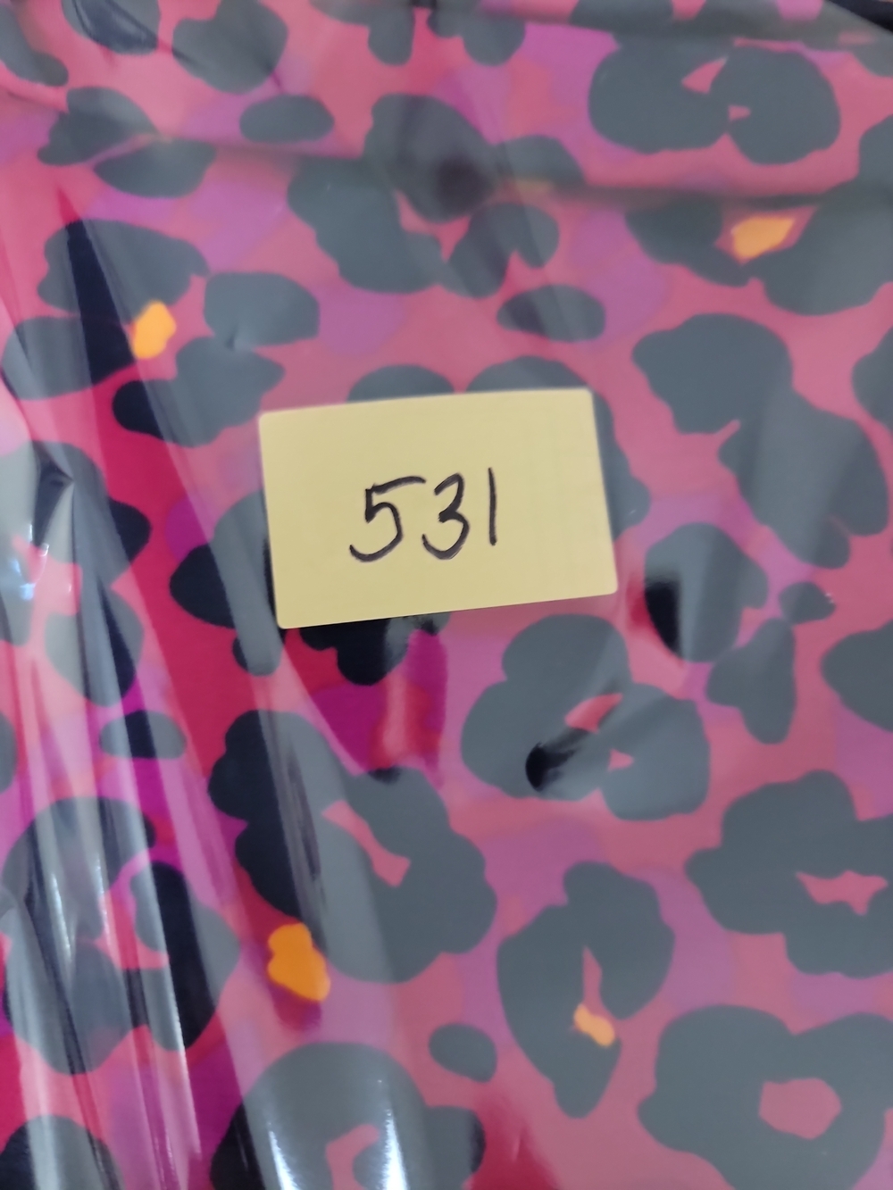 Women's Pink Leopard Print V-Neck Tunic Top - Picture 8 of 8